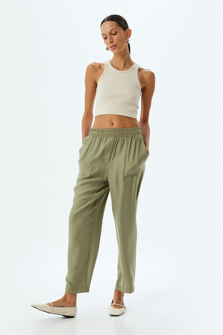 KOTON Pantaloni crop din amestec de modal - Pled.ro