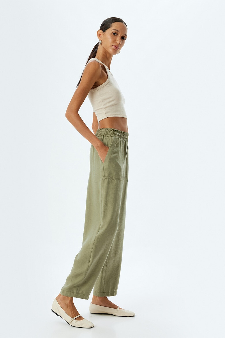 KOTON Pantaloni crop din amestec de modal - Pled.ro