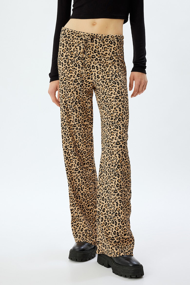 KOTON Pantaloni cu animal print si croiala ampla - Pled.ro