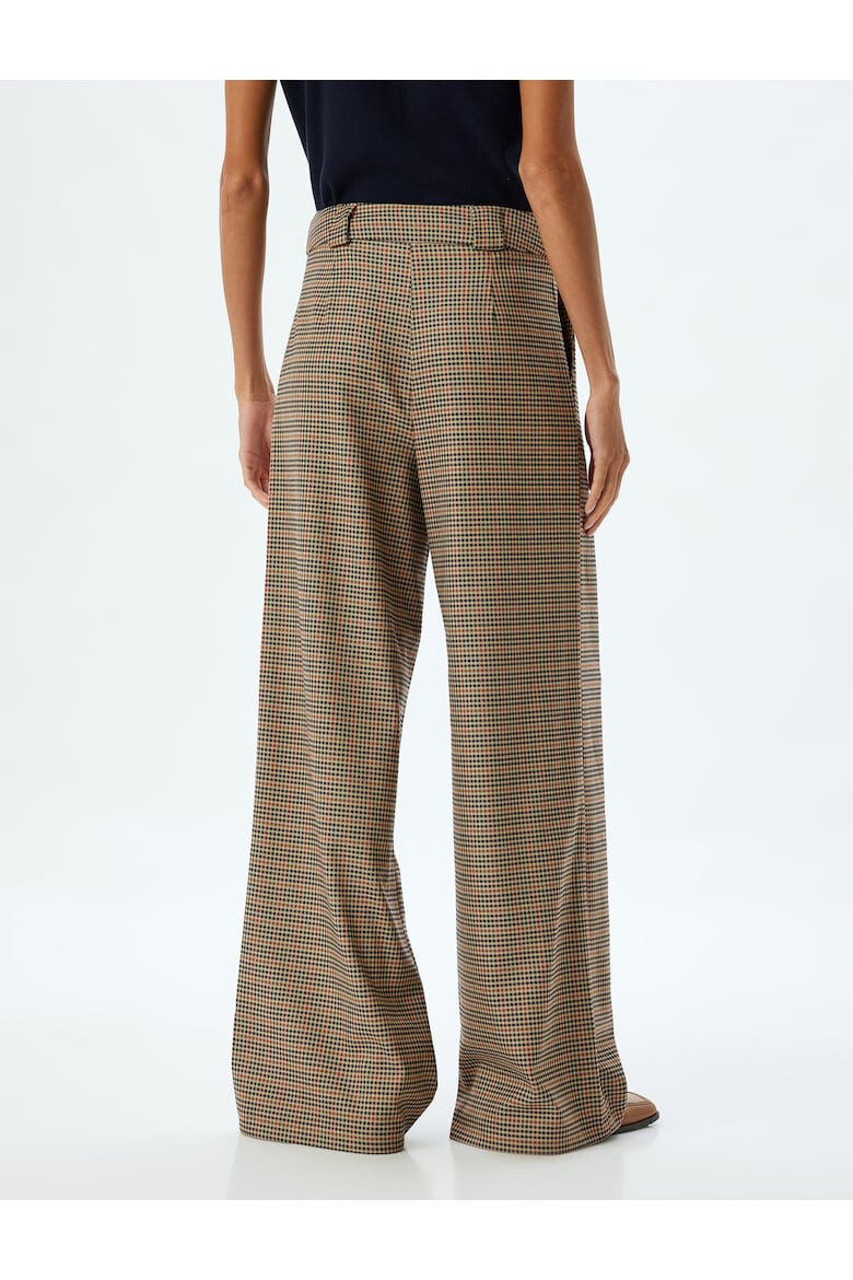 KOTON Pantaloni cu croiala ampla si model houndstooth - Pled.ro