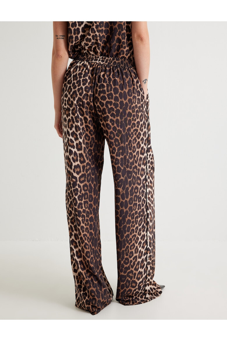 KOTON Pantaloni cu talie inalta si animal print - Pled.ro