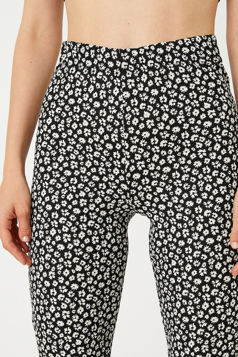 KOTON Pantaloni cu talie inalta si model floral - Pled.ro