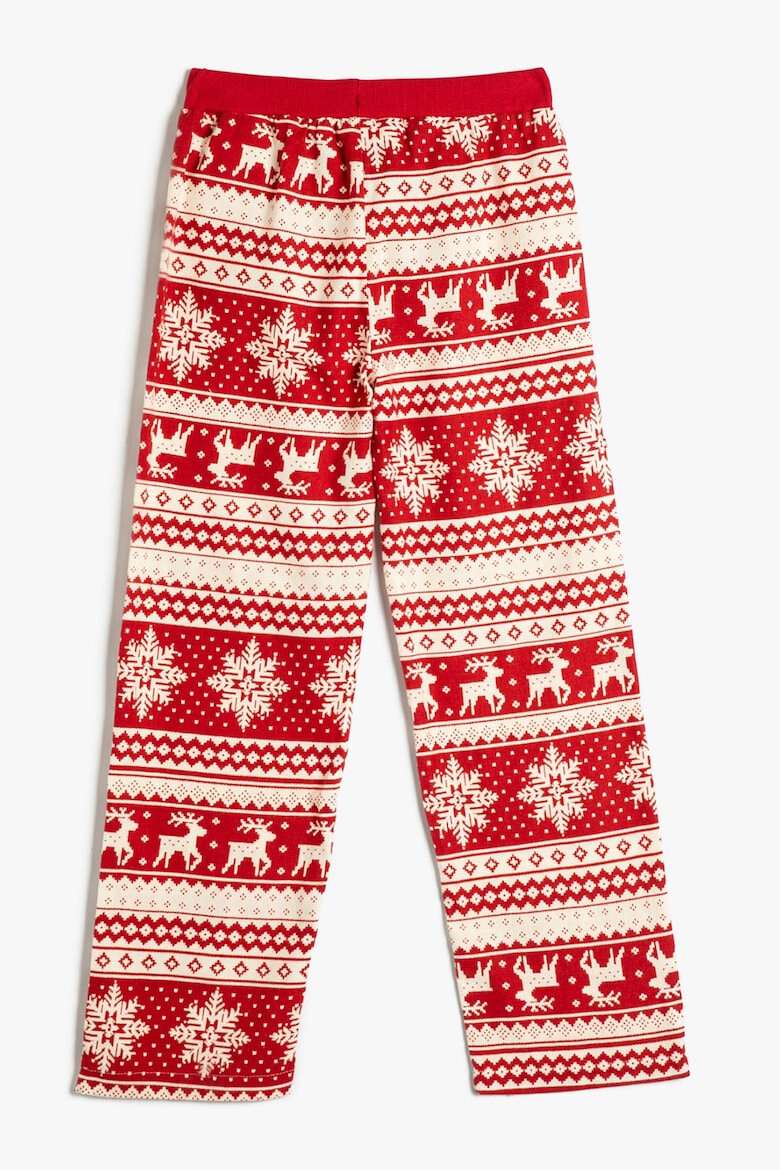 KOTON Pantaloni de pijama din bumbac cu tematica de Craciun - Pled.ro