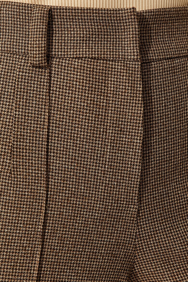 KOTON Pantaloni eleganti drepti cu model houndstooth - Pled.ro