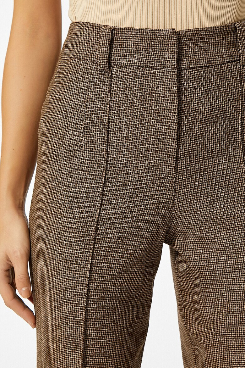 KOTON Pantaloni eleganti drepti cu model houndstooth - Pled.ro