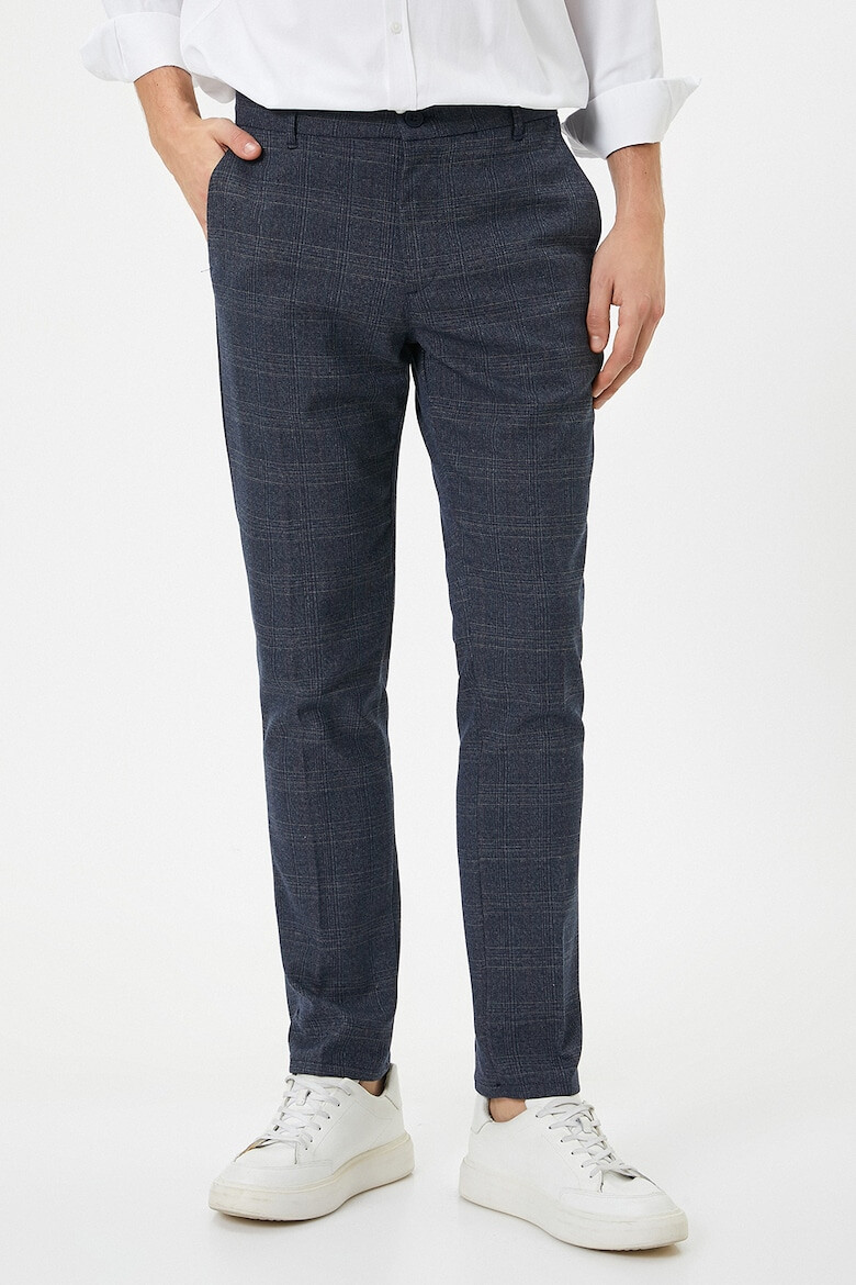 KOTON Pantaloni slim fit cu model in carouri - Pled.ro