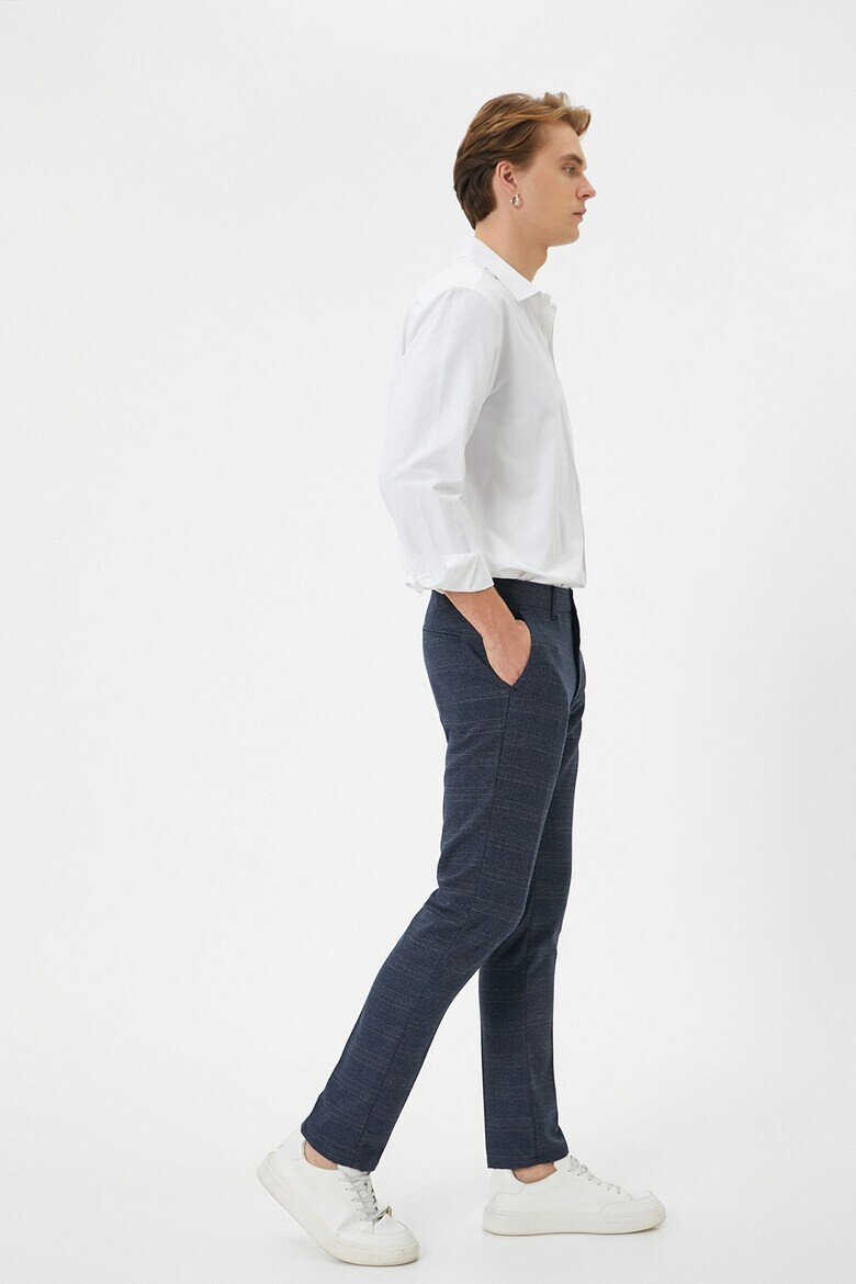 KOTON Pantaloni slim fit cu model in carouri - Pled.ro