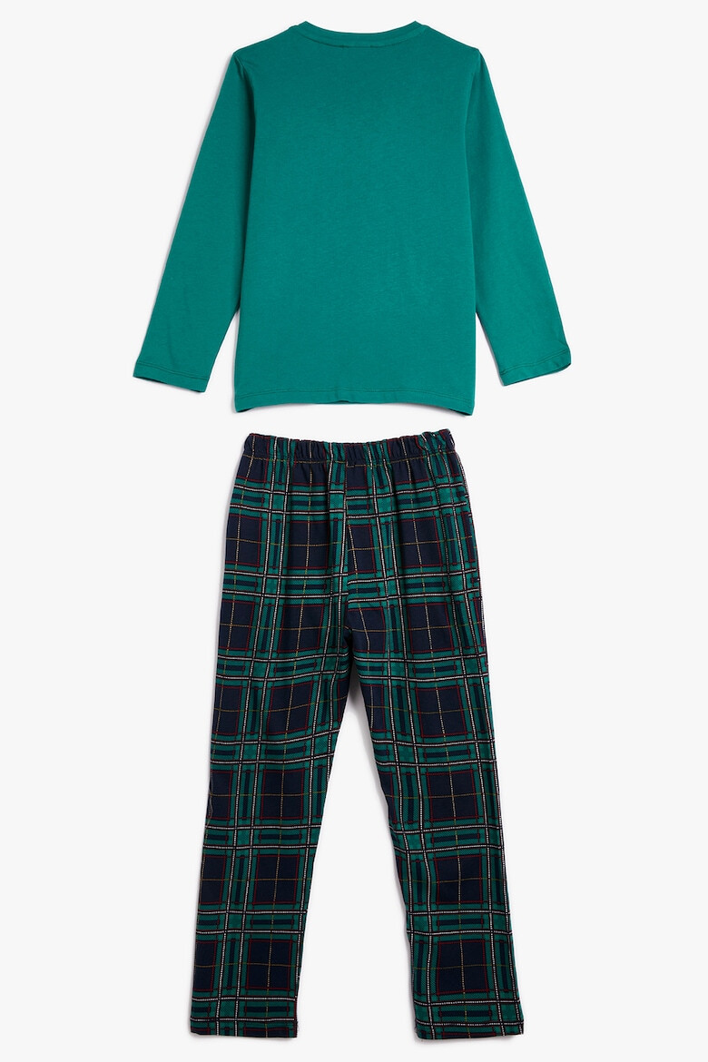 KOTON Pijama cu pantaloni lungi si imprimeu - Pled.ro