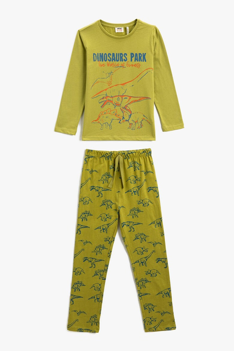 KOTON Pijama de bumbac cu imprimeu cu dinozauri - Pled.ro