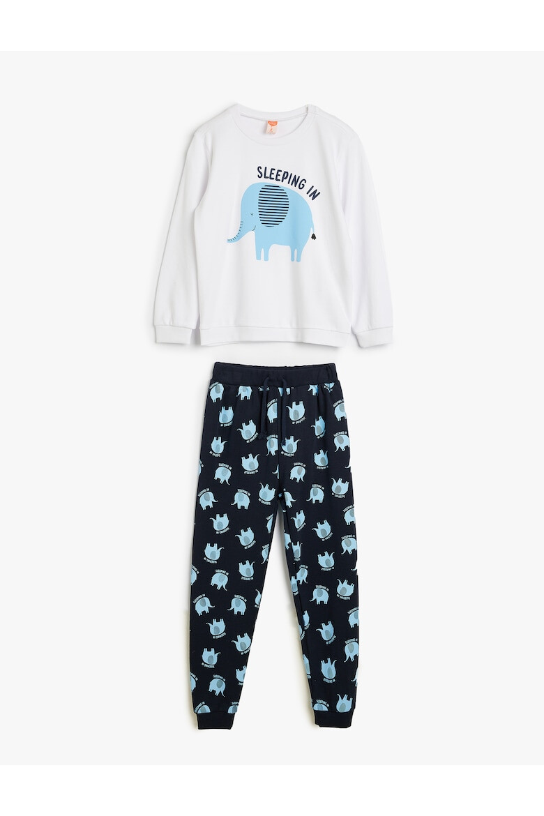 KOTON Pijama din bumbac cu model grafic - Pled.ro