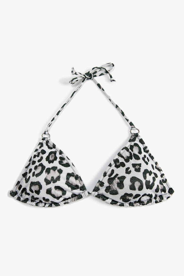 KOTON Sutien cu cupe triunghiulare si animal print - Pled.ro