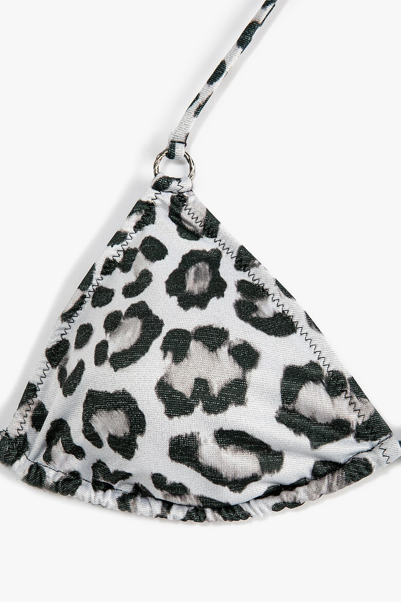 KOTON Sutien cu cupe triunghiulare si animal print - Pled.ro