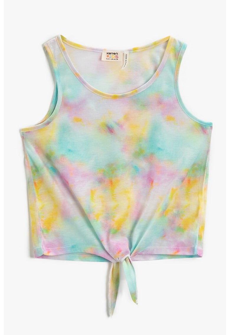 KOTON Top cu model tie-dye si detaliu nod - Pled.ro