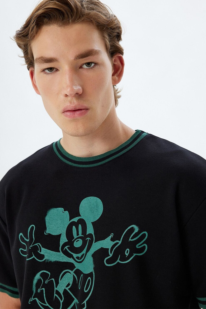 KOTON Tricou cu decolteu la baza gatului si Mickey Mouse - Pled.ro