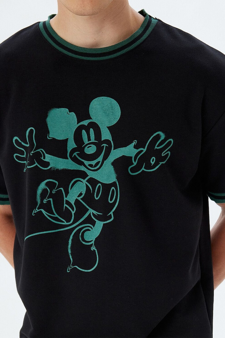 KOTON Tricou cu decolteu la baza gatului si Mickey Mouse - Pled.ro