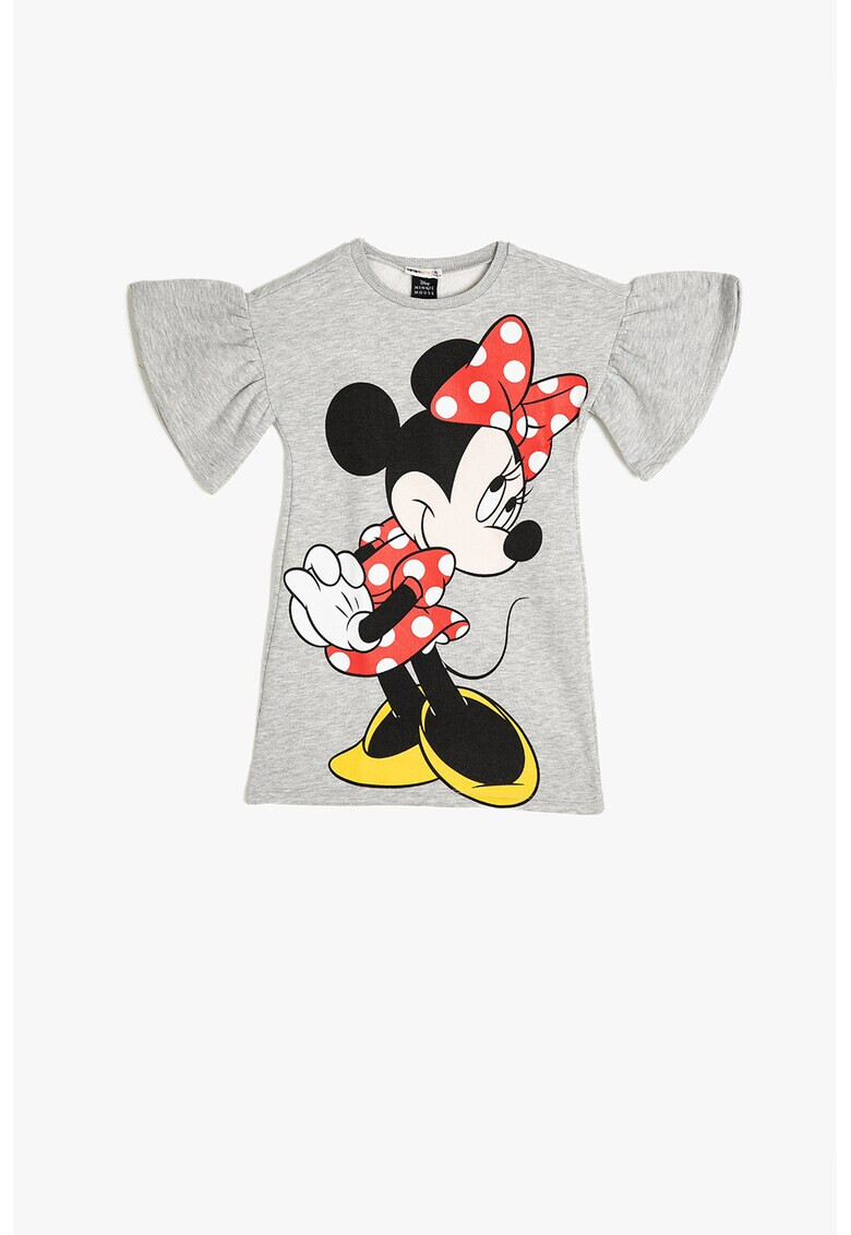 KOTON Tricou cu imprimeu Minnie Mouse si maneci cu volane - Pled.ro