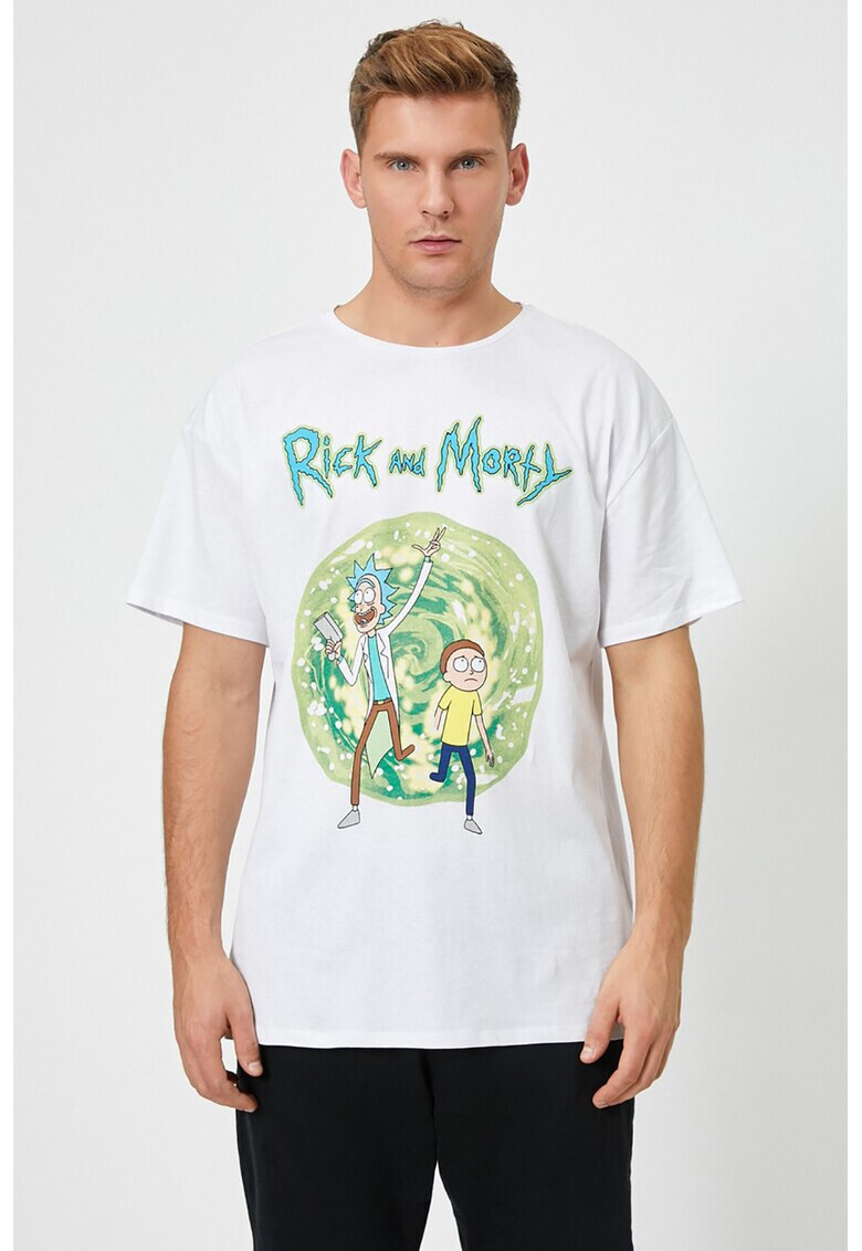 KOTON Tricou cu imprimeu Rick and Morty - Pled.ro