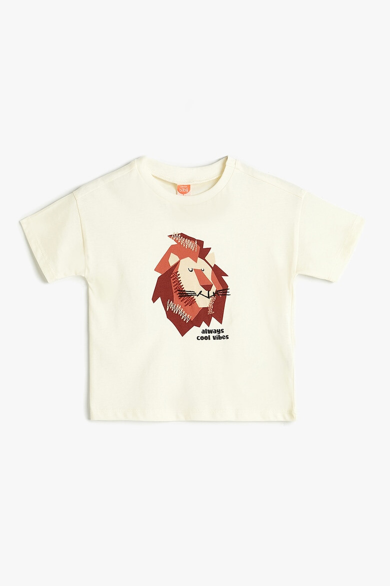 KOTON Tricou de bumbac cu imprimeu Lion - Pled.ro