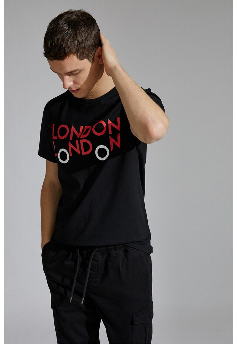 KOTON Tricou de bumbac cu imprimeu London - Pled.ro