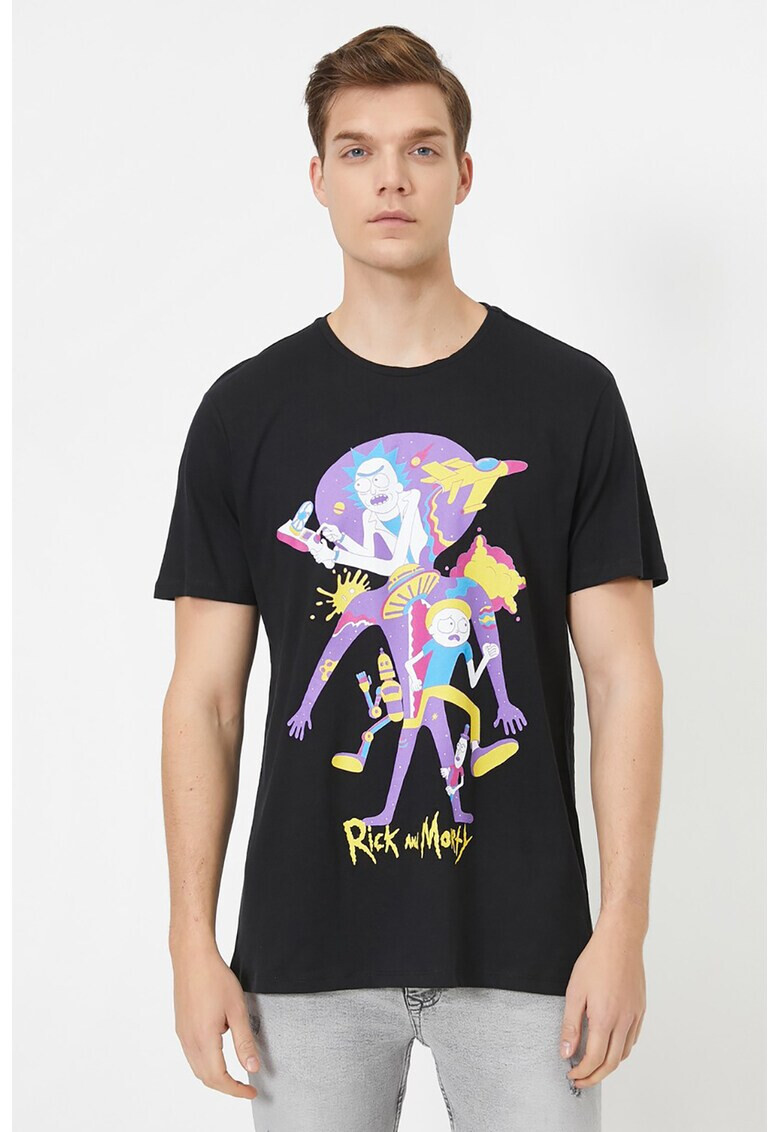 KOTON Tricou de bumbac cu imprimeu Rick and Morty - Pled.ro