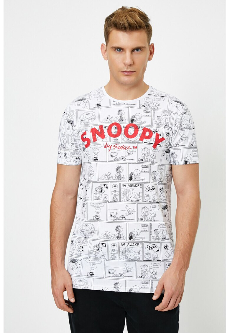 KOTON Tricou de bumbac cu imprimeu Snoopy - Pled.ro