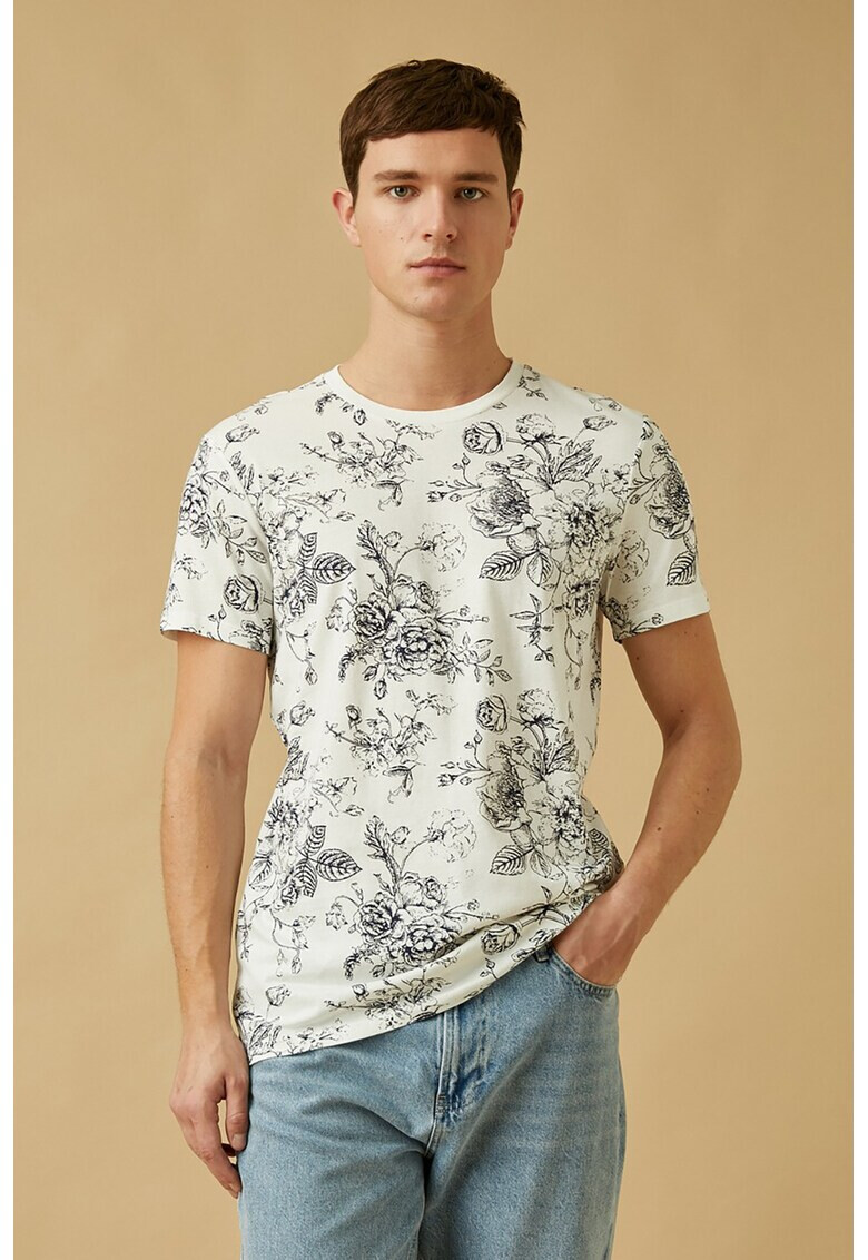 KOTON Tricou de bumbac cu model floral - Pled.ro