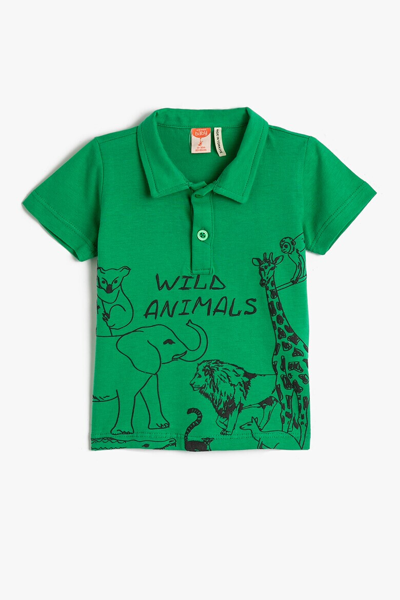 KOTON Tricou polo cu imprimeu cu animale - Pled.ro