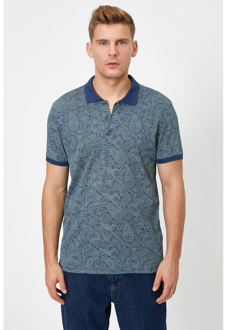 KOTON Tricou polo cu model paisley - Pled.ro