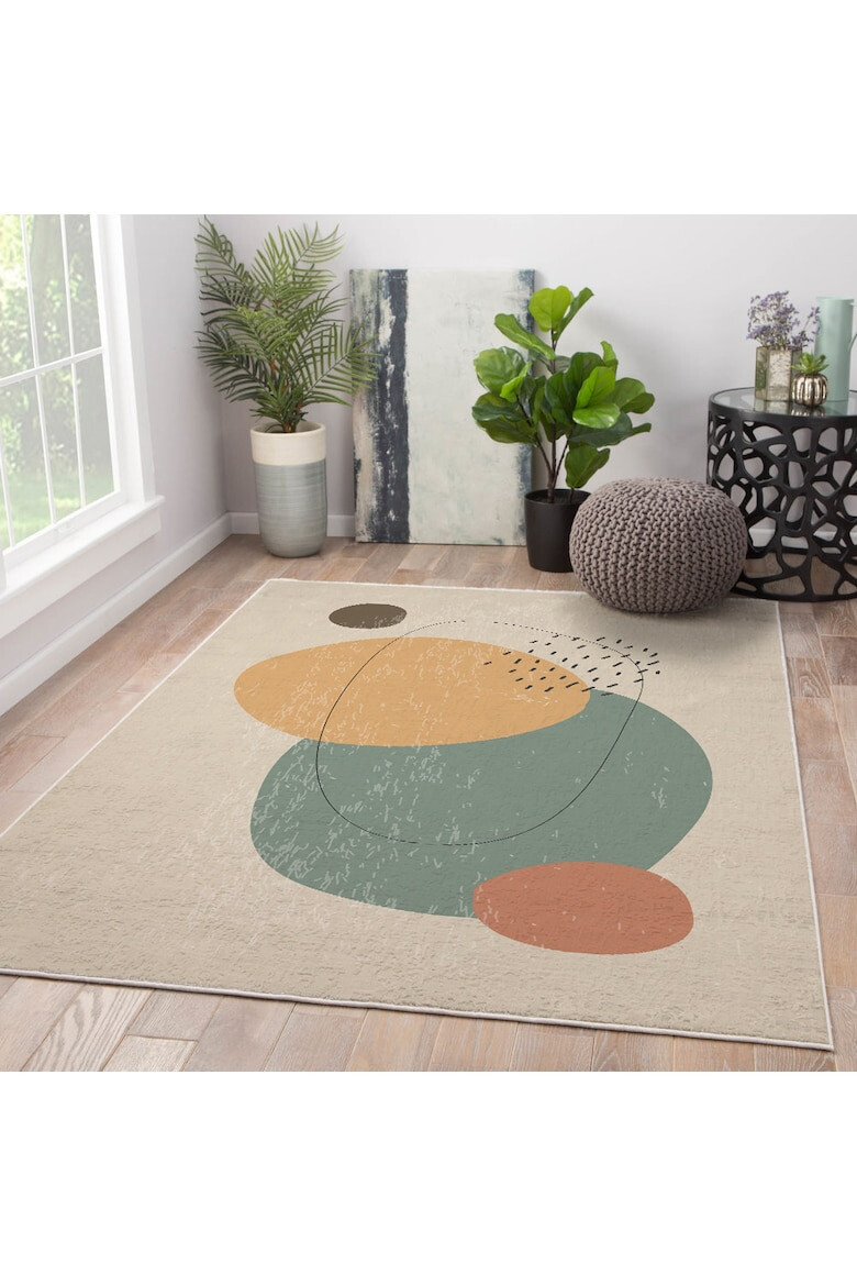 Kring Covor Circles 100% poliester 140x220cm 1250 gsm - Pled.ro