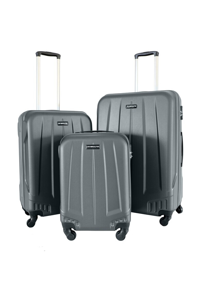 Kring Set 3 trolere Ground NEW ICE ABS marime S+M+L culoare dark grey - Pled.ro