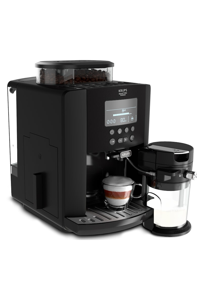 Krups Espressor automat Arabica Latte 1450 W 15 bari 1.7 L display accesoriu pentru lapte Negru - Pled.ro