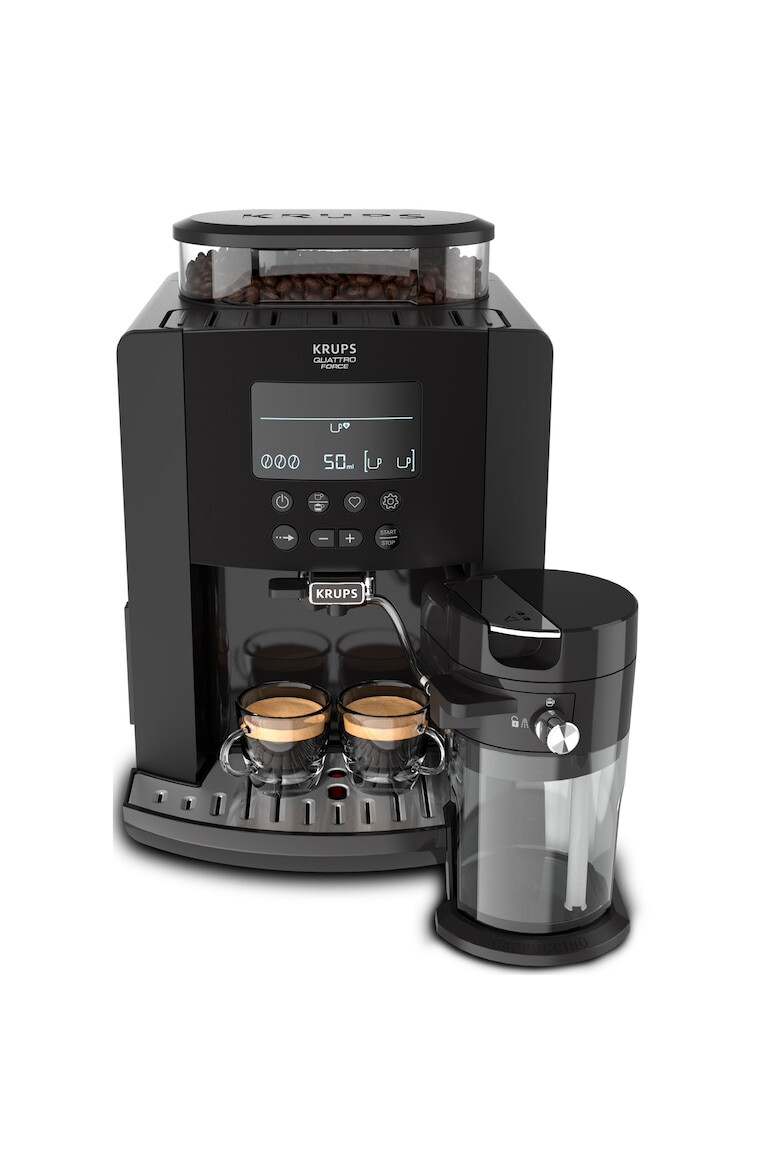 Krups Espressor automat Arabica Latte 1450 W 15 bari 1.7 L display accesoriu pentru lapte Negru - Pled.ro