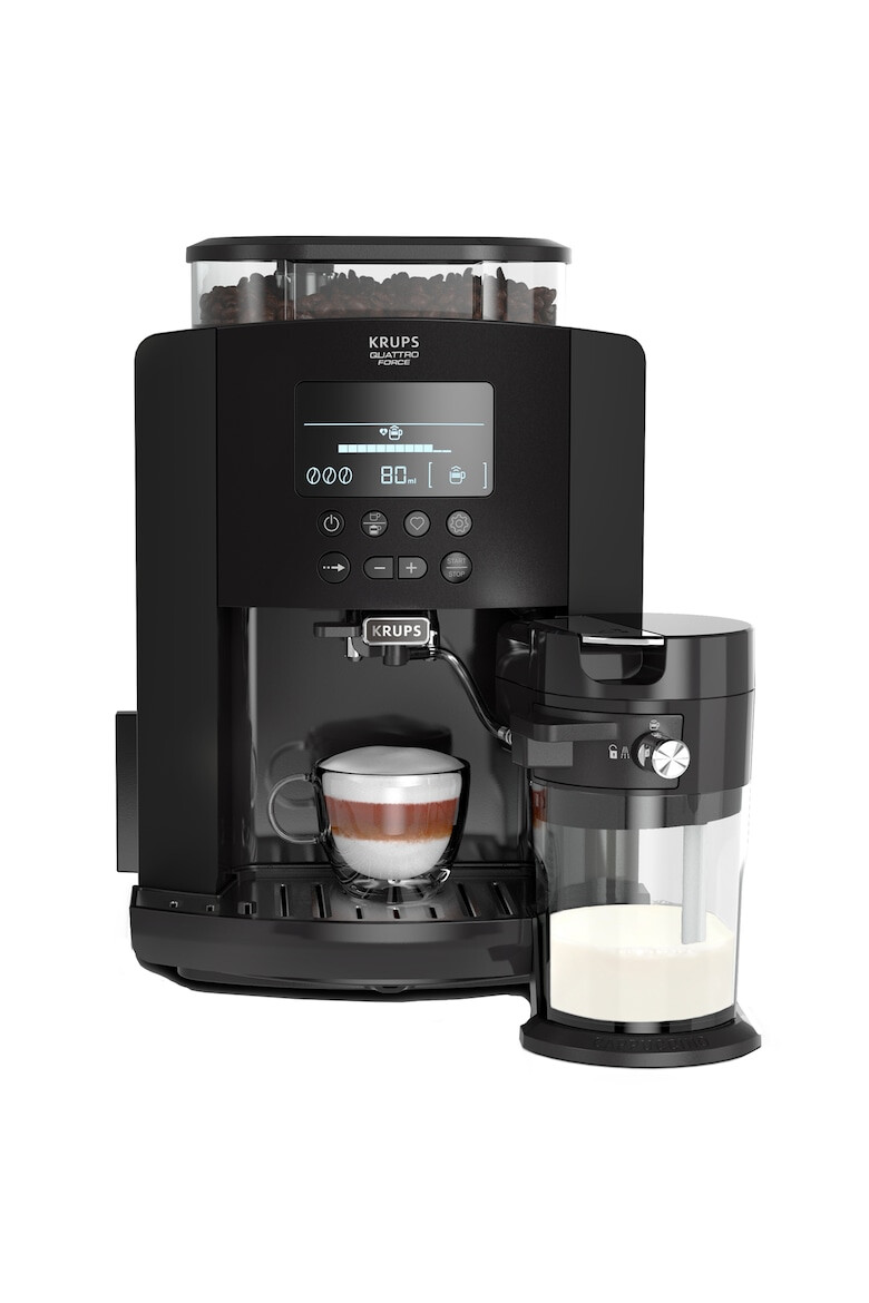 Krups Espressor automat Arabica Latte 1450 W 15 bari 1.7 L display accesoriu pentru lapte Negru - Pled.ro