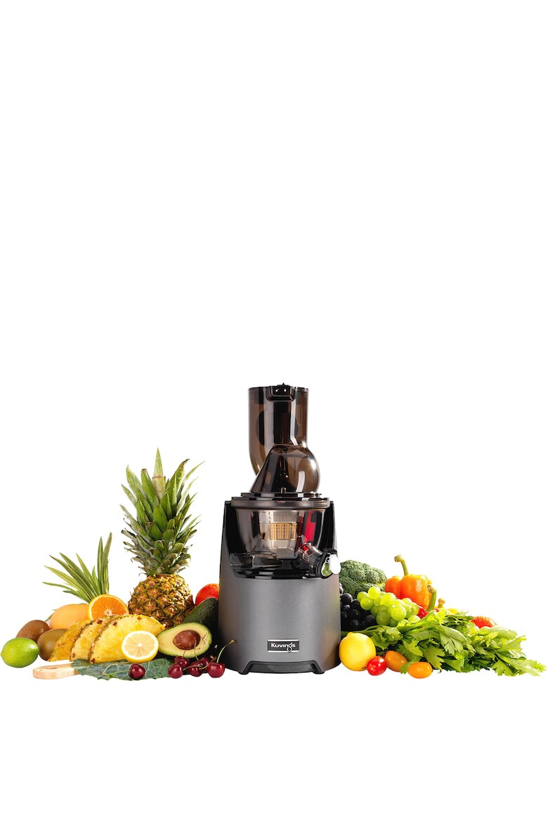 Kuvings Storcator de fructe si legume cu presare la rece EVO820 240W 60 rpm Recipient suc 0.4 L Tub de alimentare XXL Functie reverse - Pled.ro