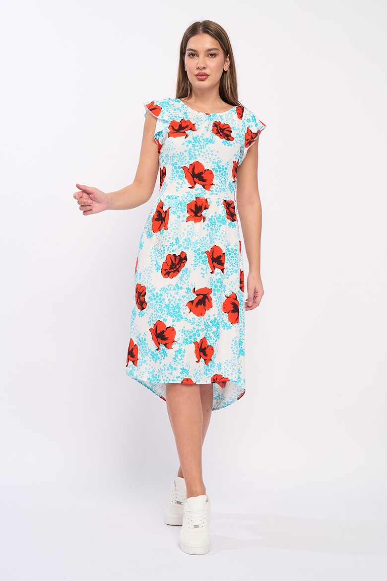 KVL by KENVELO Rochie midi cu model floral - Pled.ro