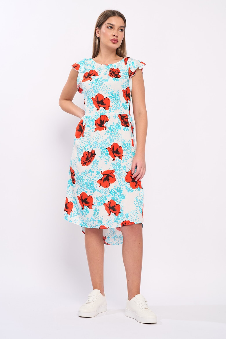 KVL by KENVELO Rochie midi cu model floral - Pled.ro