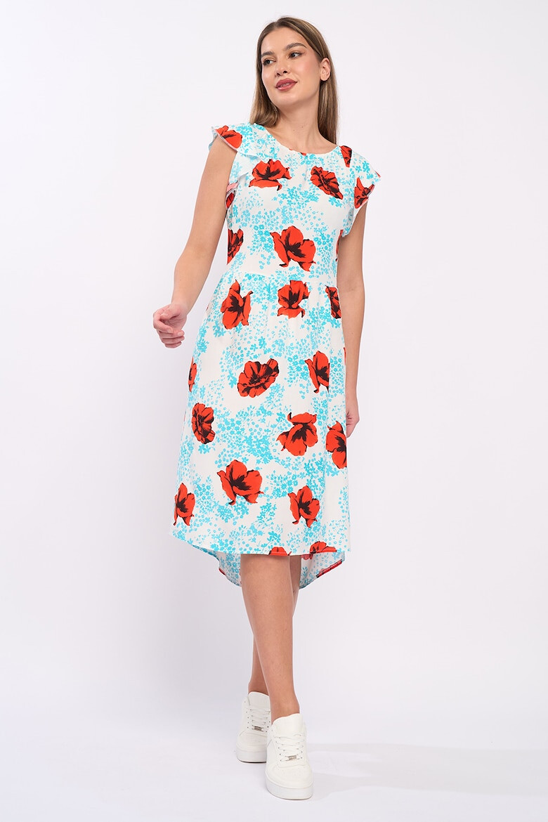 KVL by KENVELO Rochie midi cu model floral - Pled.ro