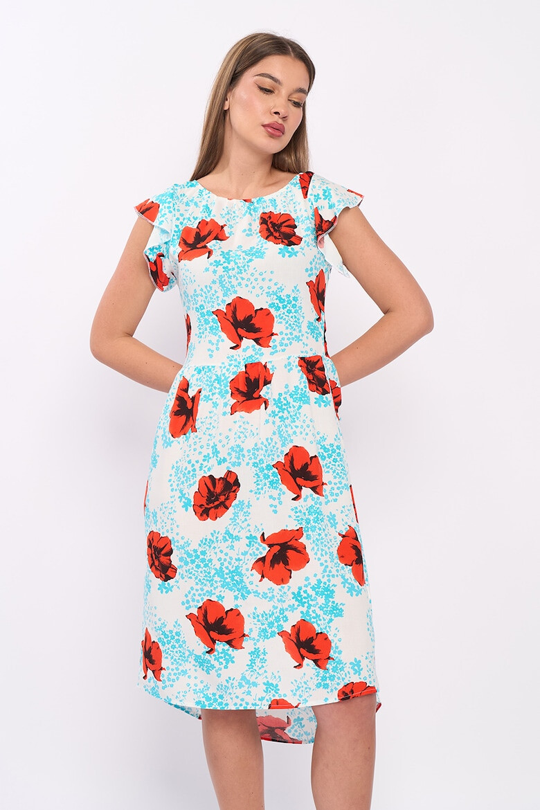 KVL by KENVELO Rochie midi cu model floral - Pled.ro