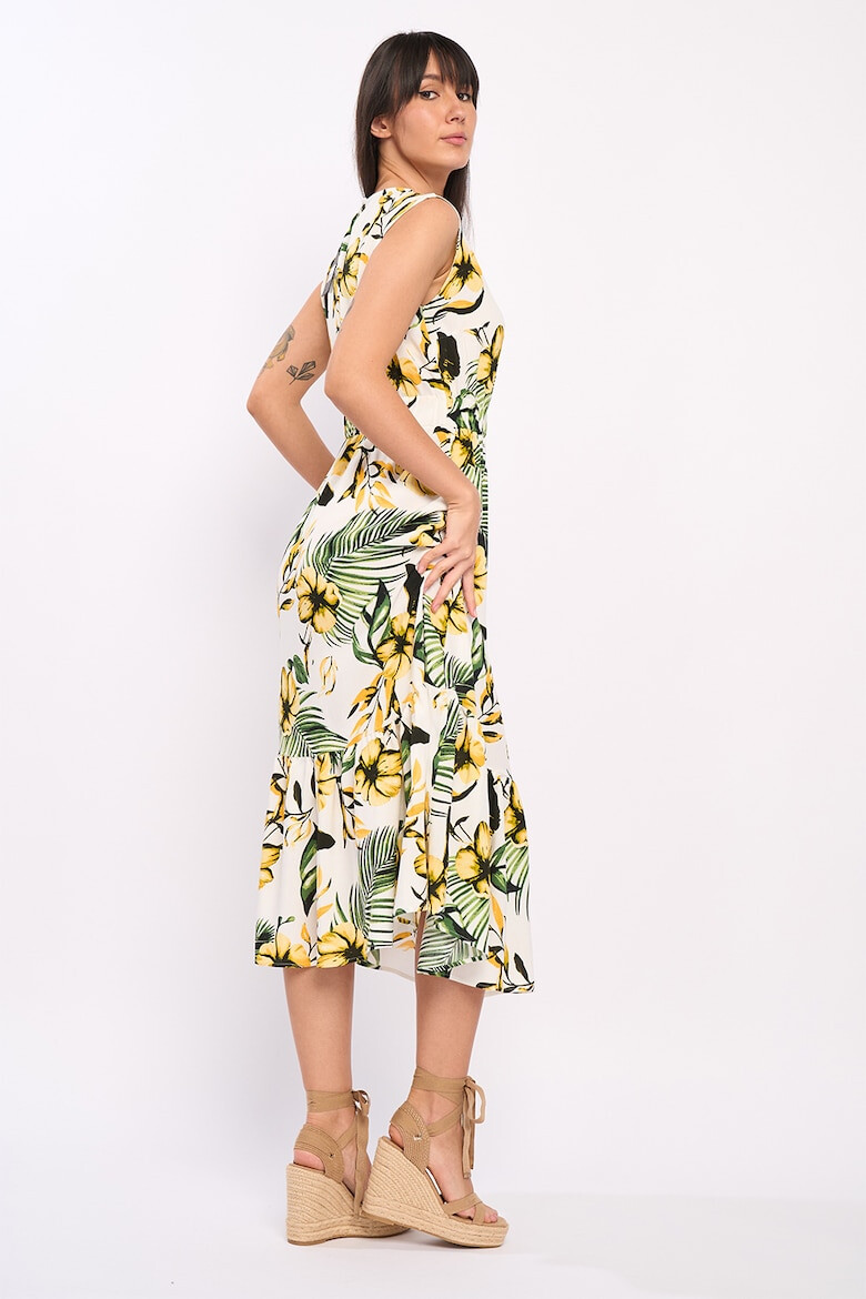 KVL by KENVELO Rochie midi cu model tropical - Pled.ro