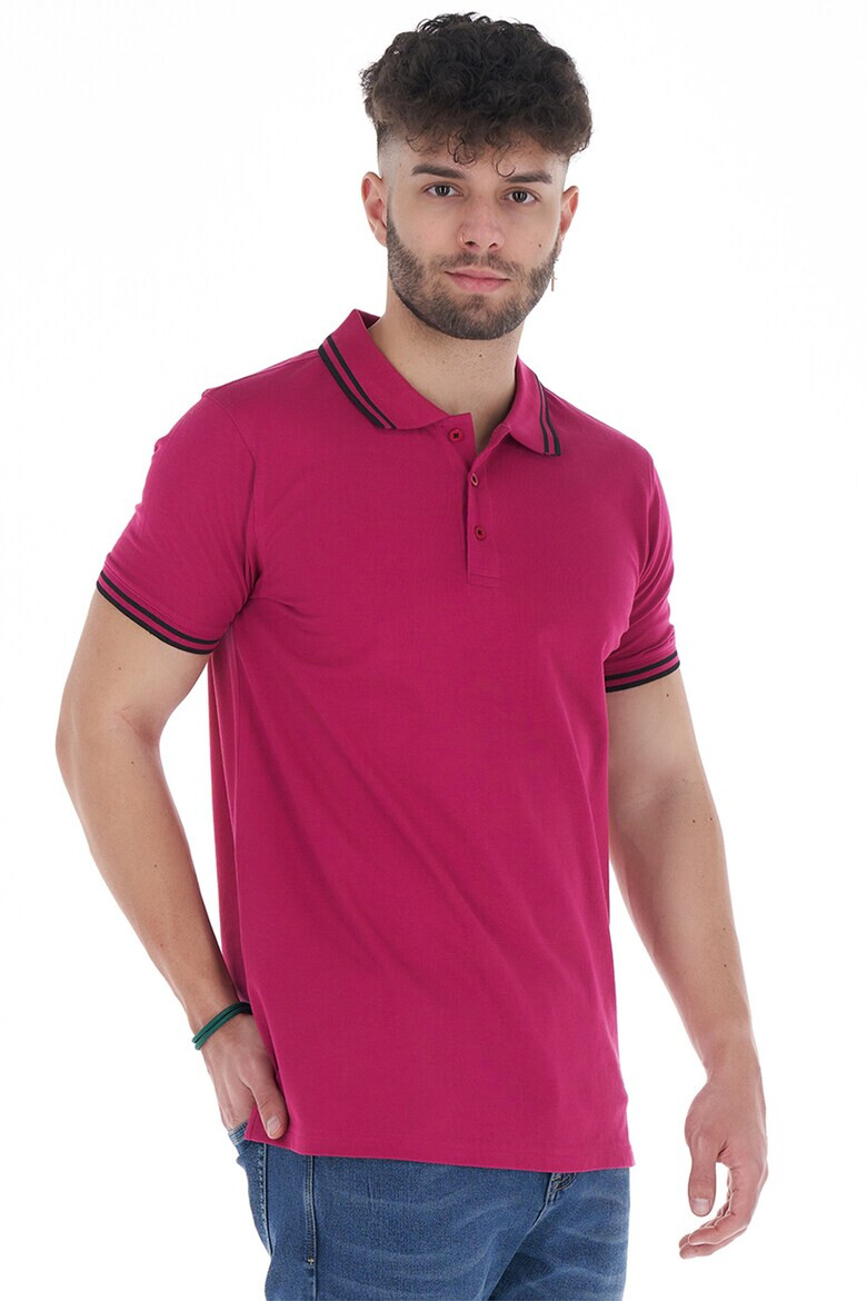 KVL by KENVELO Tricou polo cu accente in dungi - Pled.ro