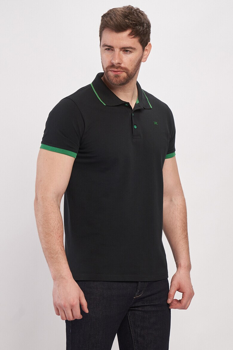 KVL by KENVELO Tricou polo cu terminatii contrastante - Pled.ro