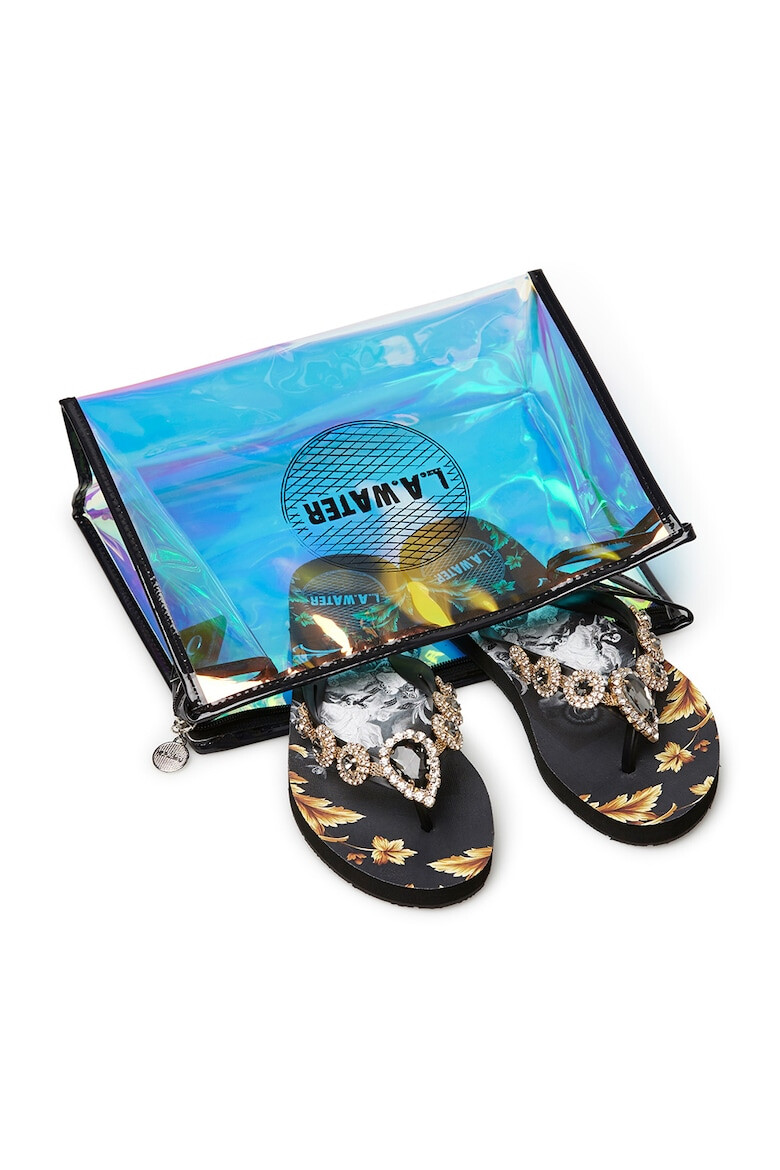 L.A. Water Papuci flip-flop cu model si strasuri - Pled.ro