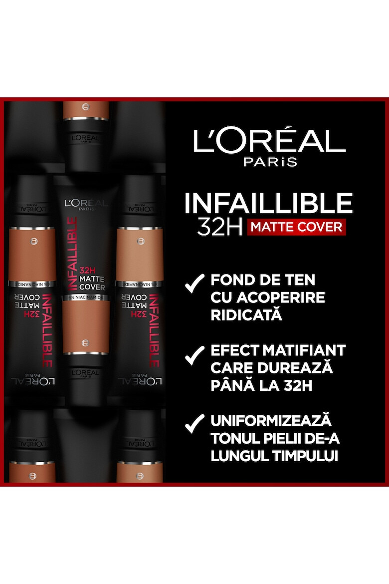 L'Oreal Paris Fond de ten mat Infaillible 24H Matte Cover 30 ml - Pled.ro