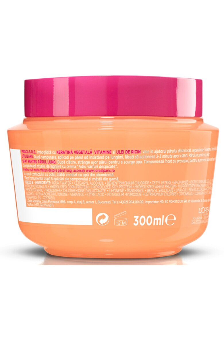 L'Oreal Paris Masca de par Elseve S.O.S. Dream Long pentru par lung deteriorat 300 ml - Pled.ro