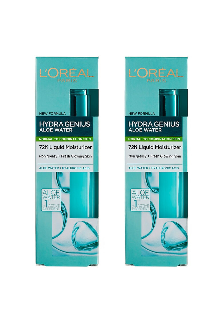 L'Oreal Paris Set : 2x Crema de zi fluida Hydra Genius pentru ten normal-mixt 70 ml - Pled.ro