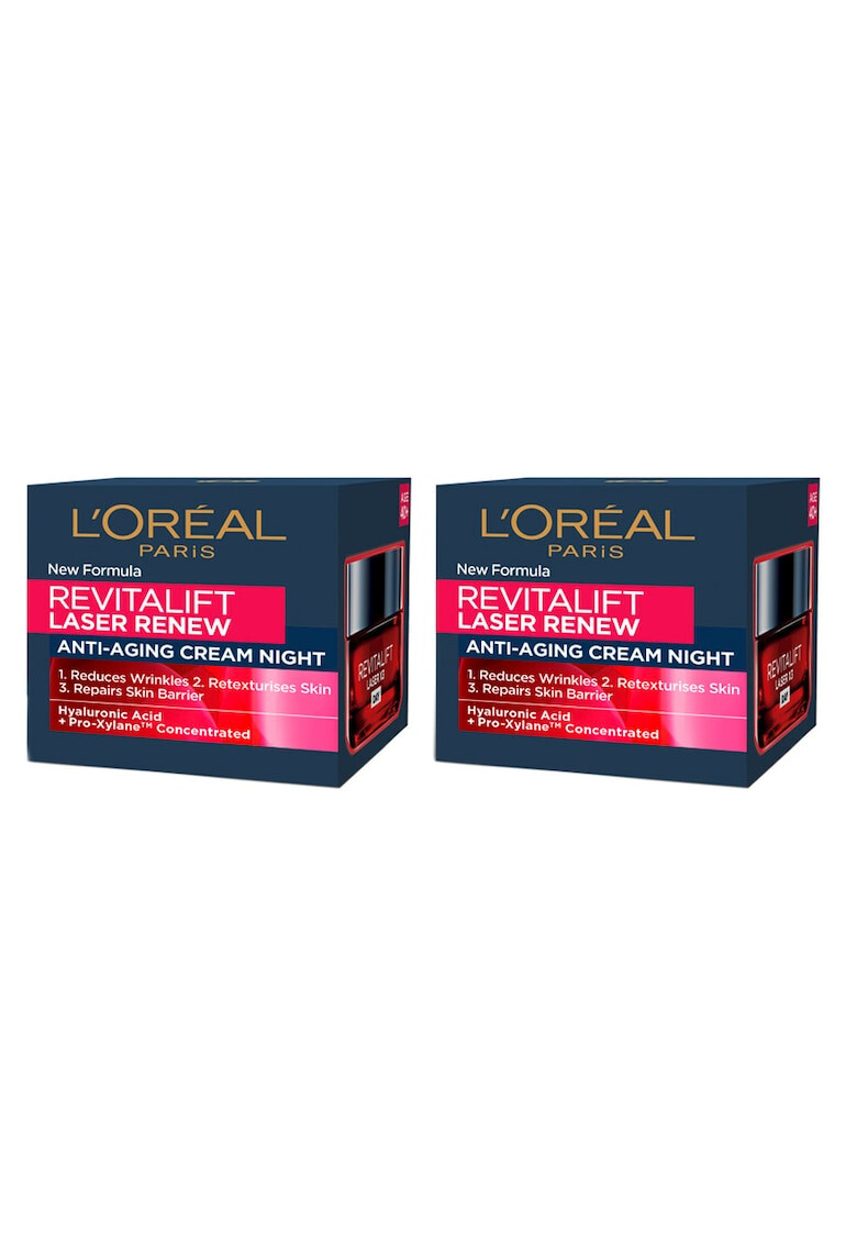 L'Oreal Paris Set Revitalift Laser Renew: 2x Crema antirid de noapte 50 ml - Pled.ro