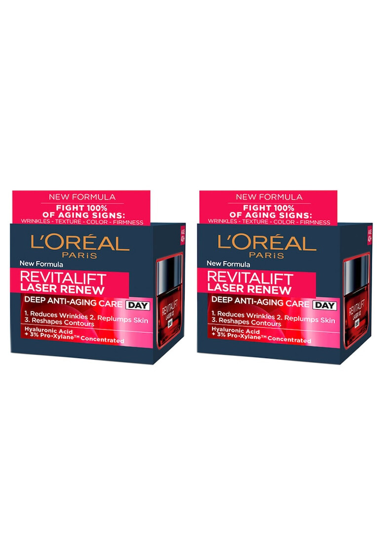 L'Oreal Paris Set Revitalift Laser Renew: 2x Crema antirid de zi 50 ml - Pled.ro