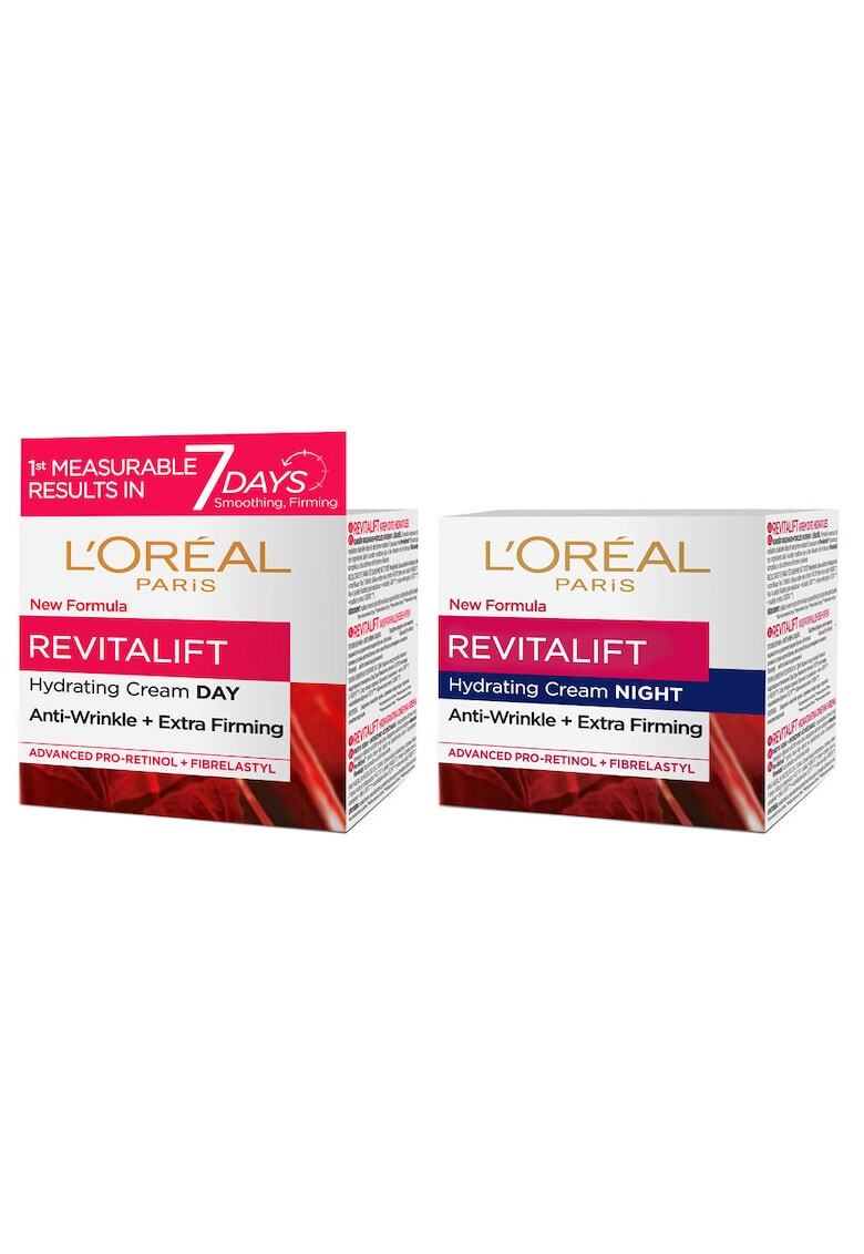 L'Oreal Paris Set Revitalift New Formula: Crema antirid de zi 50 ml + Crema antirid de noapte 50 ml - Pled.ro