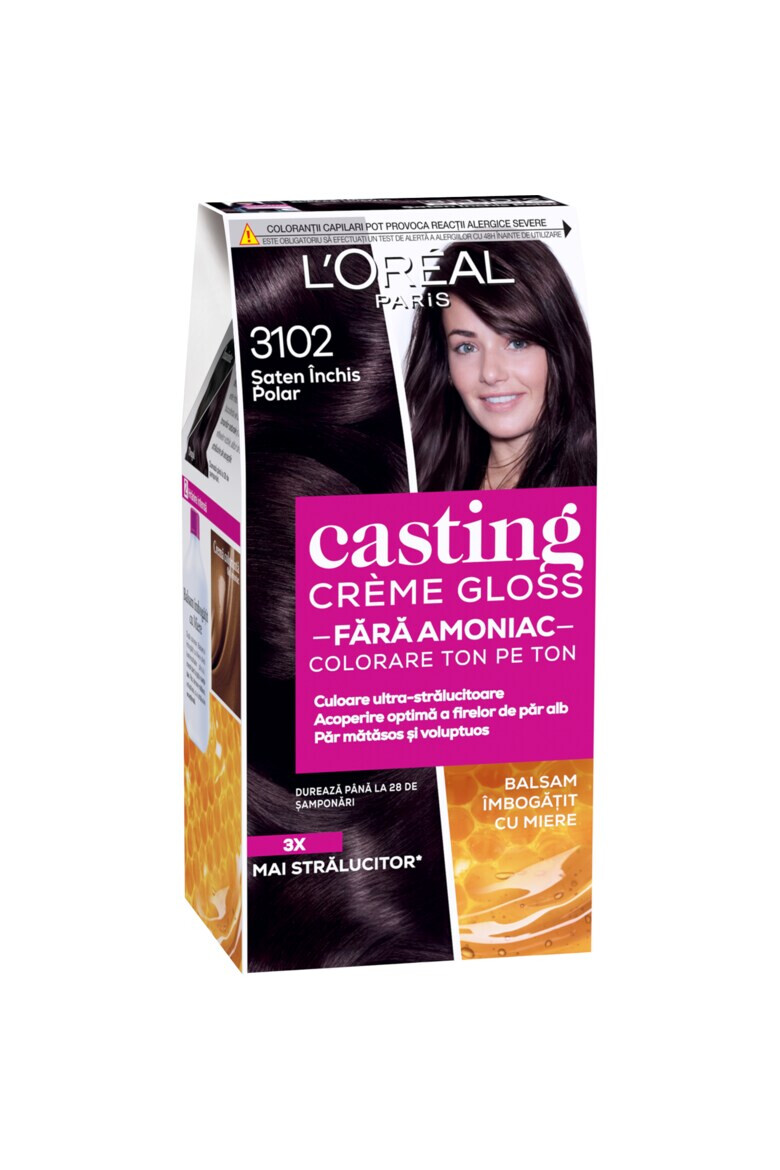 L'Oreal Paris Vopsea de par semi-permanenta fara amoniac Casting Creme Gloss 3102 Saten Inchis 180 ml - Pled.ro