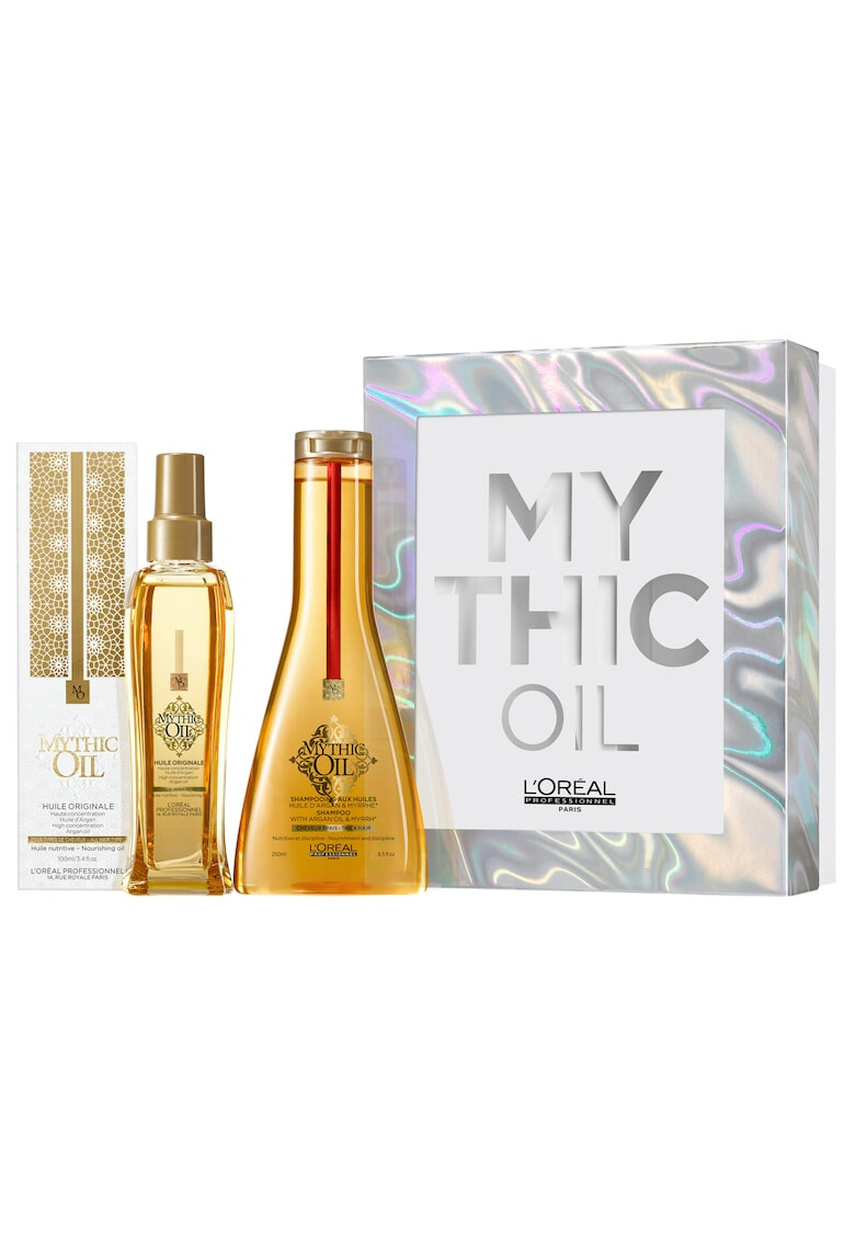 L'Oreal Professionnel Trusa L'Oréal Professionnel Mythic Oil: Ulei Original Mythic Oil 100 ml + Sampon hranitor Mythic Oil 250 ml - Pled.ro